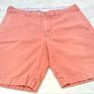 J. Crew‎ Dusty Red Flat Front Chino Shorts 9" Inseam Mens Size 33"